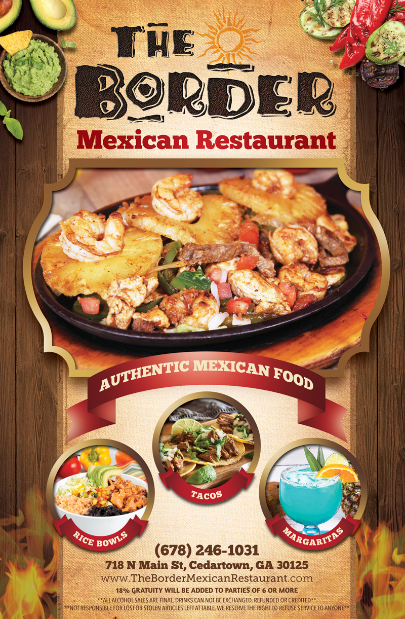 Menu The Border Mexican Restaurant